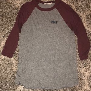 Obey baseball tee